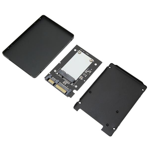 SSD-kotelo MSATA - SATA III 2,5 tuuman kokoinen, kokonaan alumiinista valmistettu, Plug and Play SSD-sovitinlaatikko, kiintolevysovitinlaatikko