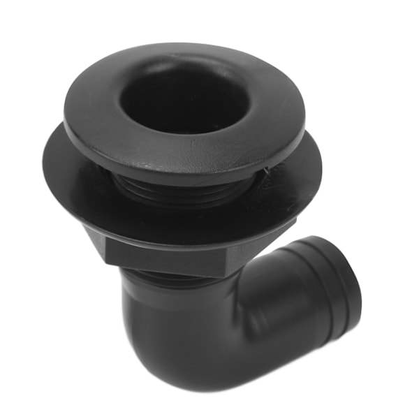 Marine Gjennom Skrog Kobling Lekkasjesikker Ergonomisk Pålitelig Robust 90° Gjennom Skrog Beslag for Yacht Båter Svart