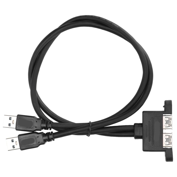 USB-forlengelseskabel Dobbelport ekstern baffelkonverteringslinje med øreskruehull 50 cm