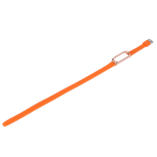 Remm med metallspenne for Xiaomi Mi Band 6/5 NFC Myk silikon armbånd Oransje