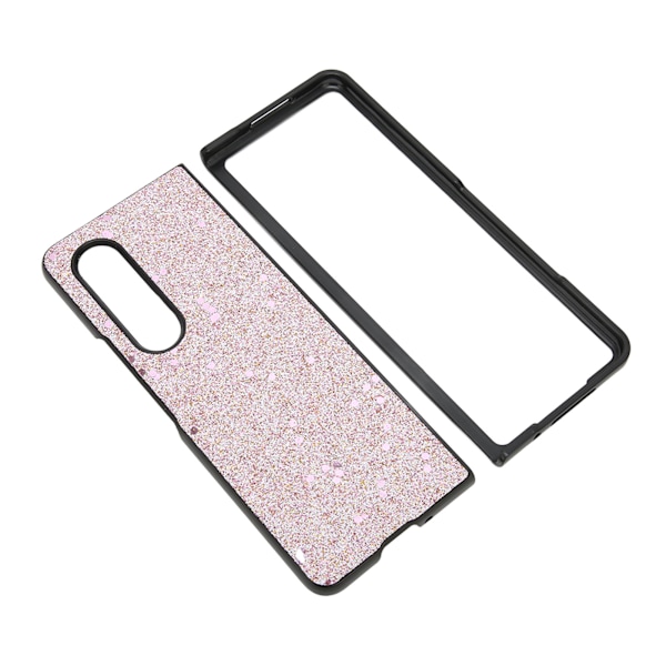 Skyddande mobilfodral Bling Telefonfodral Repskyddande Glitterfodral för Galaxy Z Fold 3 Blinkande Rosa