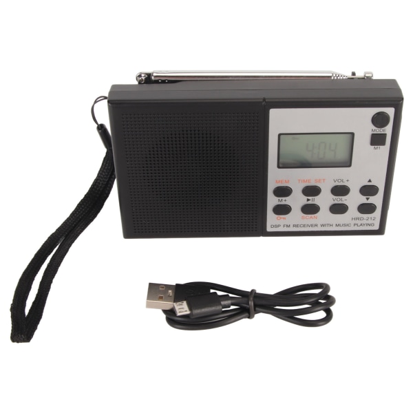 Digitaalinen radio Bluetooth MP3-soitin Ladattava Tukee Muistikortti DSP Digital FM-vastaanotin