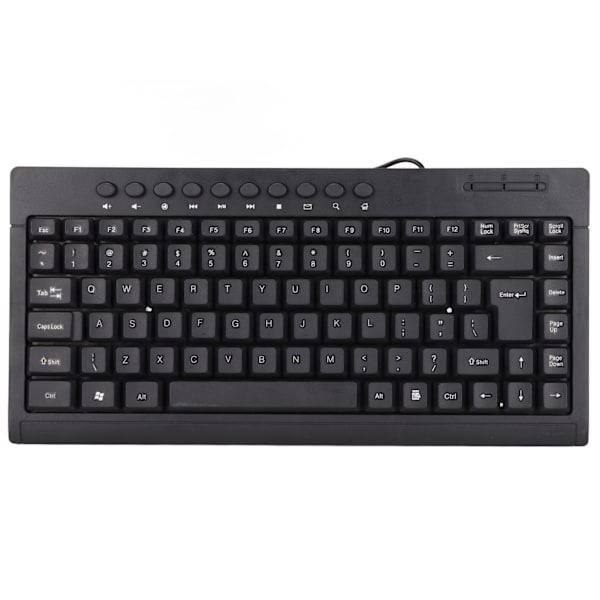 Mini Tangentbord Hemmakontor Skrivbordsdator Laptop 95 Tangenter Svart Mini Trådbundet USB Enkelt Litet TangentbordEngelska