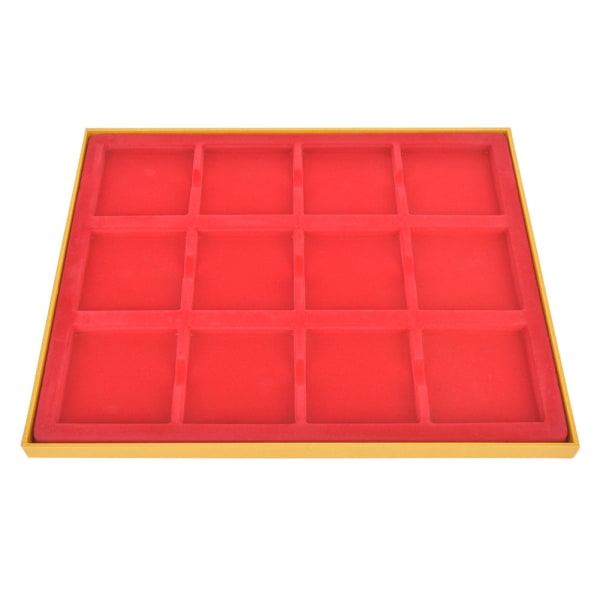Kolikonkeräysalusta Punainen Kevyt 12- case PET Korkealaatuinen samettiliitospidikePunainen 12- case, kolikoille ja M pyöreille laatikoille 72mm asti