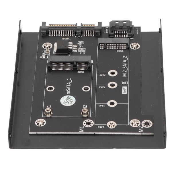 2 i 1 SATA-adapter: Konverter MSATA/M2 NGFF SSD til Dual Port SATA3, understøtter 3,5 tommer harddisk - Computertilbehør