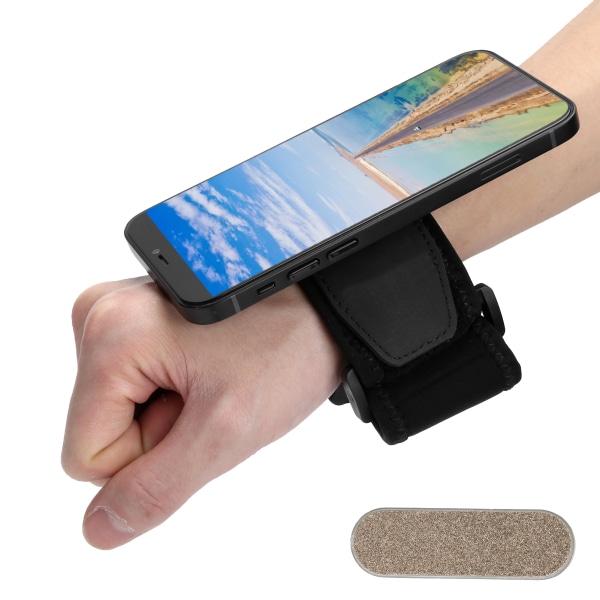 MOMOSTICK Mobiltelefon Stick Gel Pad Fingerrem Glitter Grip Stand med telefonarmband Guld