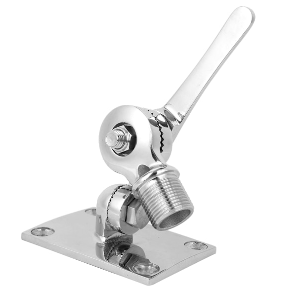 38 mm/1,50 tommer 316 rustfrit stål Marine VHF Antenne Dobbelt Aksel Justerbar Basemontering Antennebase