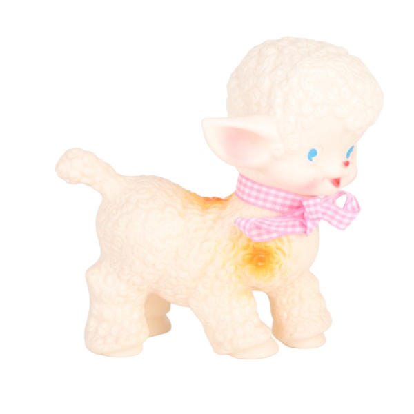 Cartoon Lamb Decoration Cute Vintage Sheep Ornament Lovely PVC Desktop Lamb Figurine for Office Bedroom Dormitory