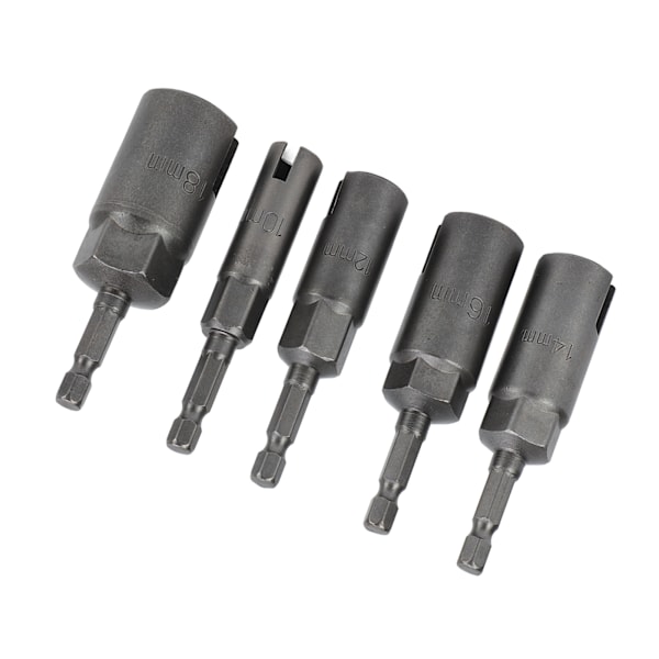 5 stk 1/4 tommers sekskantskaft Power Wing Nut Driver Slisset Wing Nut Drill Sleeve Wrench for elektrisk hånddrill