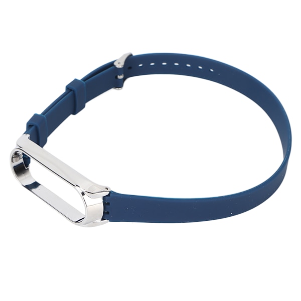 Remm med metallspenne for Xiaomi Mi Band 6/5 NFC Myk silikonarmbånd Blå