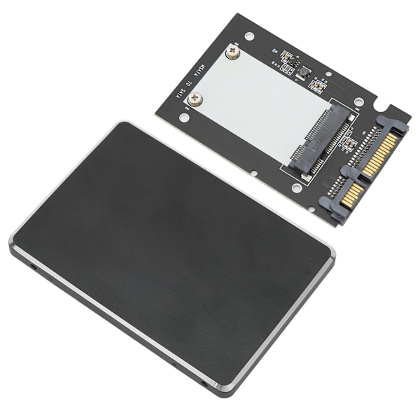 SSD-kotelo MSATA - SATA III 2,5 tuuman kokoinen, kokonaan alumiinista valmistettu, Plug and Play SSD-sovitinlaatikko, kiintolevysovitinlaatikko