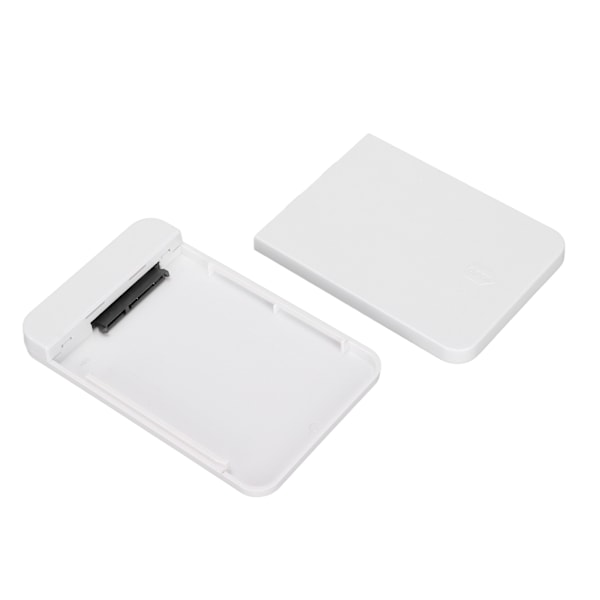 Externt HDD-fodral 2.5in USB3.0 SATA3.0 Plug and Play HDD-kabinett Stödjer 3TB Kapacitet med LED-indikator för Windows Vit
