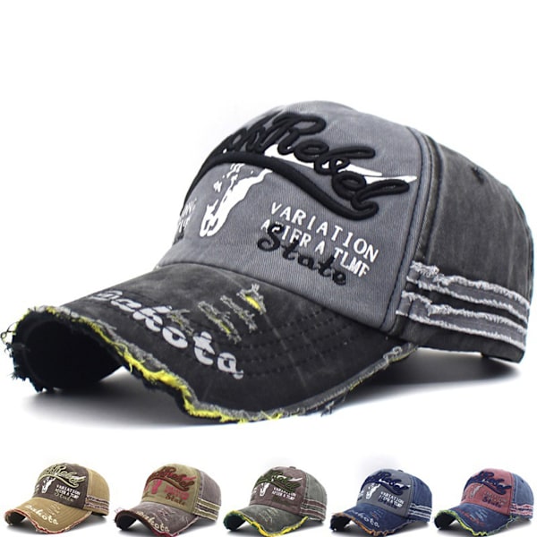 Klassisk Baseballhatt i Retro Stil, Unisex, Kvinner og Menn, Broderte Bomullsbaseballcaps