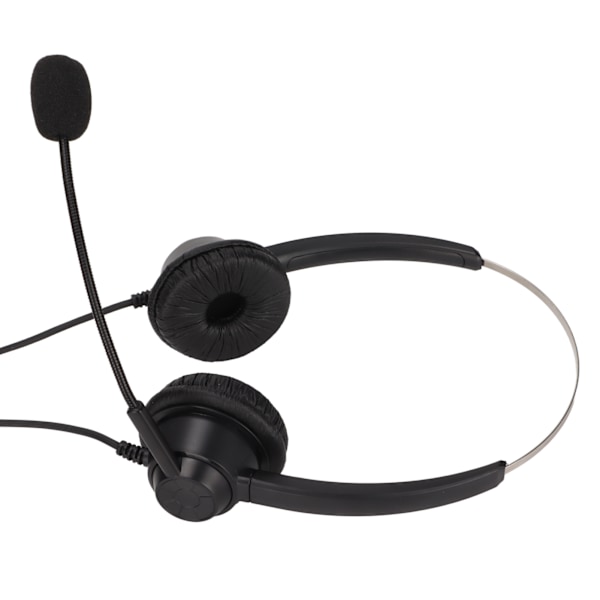 Telefonhodetelefon med 2,5 mm plugg, støyreduksjon, binaural, kablet, for kundesenter, med mikrofon, for hjemmekontor