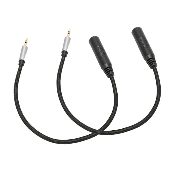 3,5 mm Han til 6,35 mm Hun Kabel Tabfrit 1/4 tommer til 1/8 tommer Instrumentkabel til Hovedtelefon Mixer Hjem Stereo 11,8 tommer