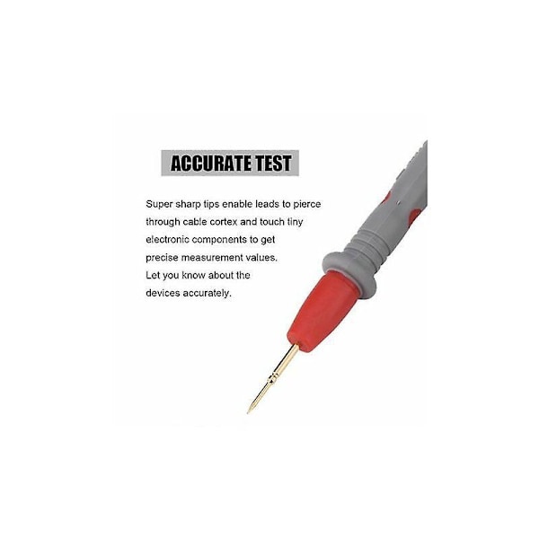 Digitalt multimeter testsett - 1000V 20A, inkluderer sondesett med alligator-klemmer og bananplugg