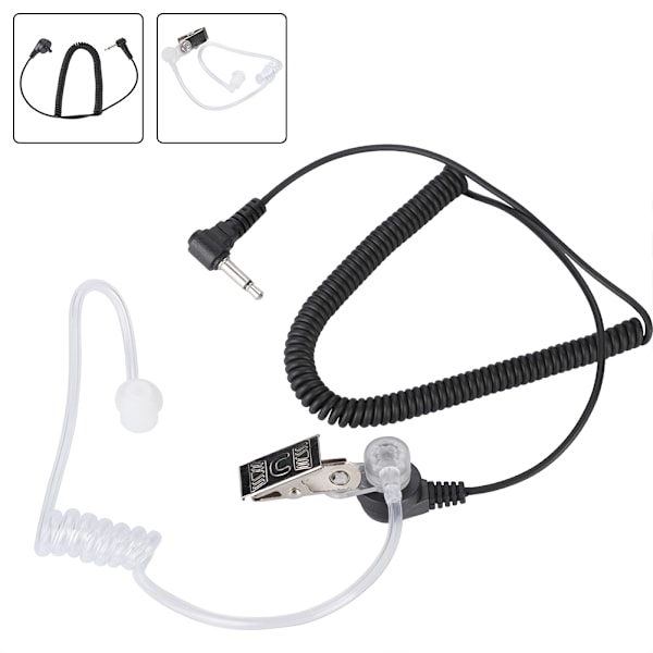 Walkie Talkie-hörlurar för högtalarmikrofon - 3,5 mm Single Ear Air Duct-hörlurar