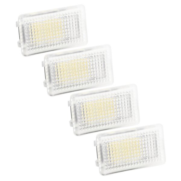 4 st LED-lampor för interiör Bagage Frunk Dörr Pöl Fotutrymme Lampa Kit Ersättning för Tesla Model 3 Y S X Vit