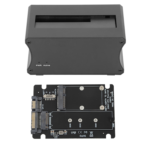 USB 3.0 til SATA Ekstern Harddisk Dockingstasjon Enkel Disk 5Gbps Aluminiumlegering Kopifunksjon HDD Dock 100‑240V EU Plugg