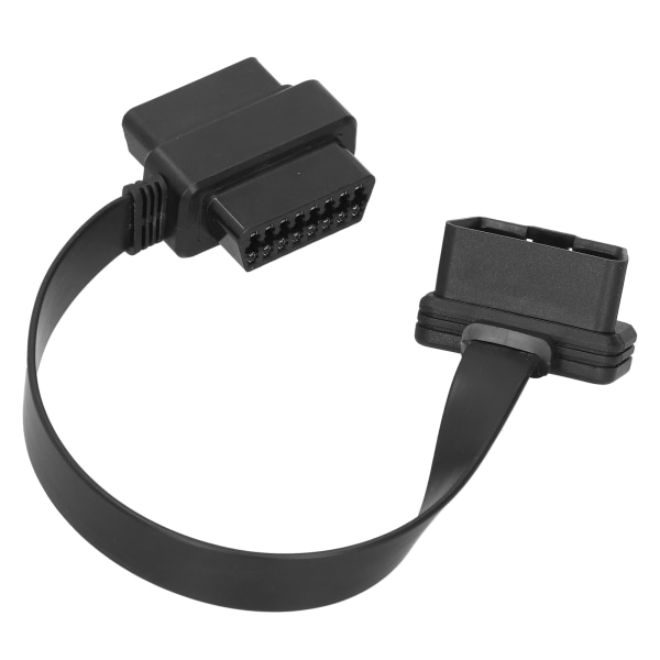 30 cm/11,8 tum Universal OBD2-förlängningskabel hane till hona sladd LS-formad armbåge automatisk diagnostikverktyg