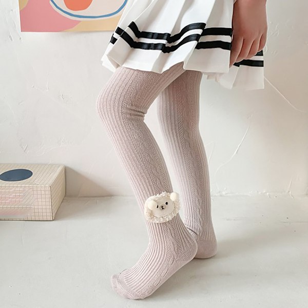 Børne Strømpebukser Sokker Baby Piger Strømpebukser Pilling Resistente Spædbørn Småbørn Strikket Leggings Strømper Pink 2XL