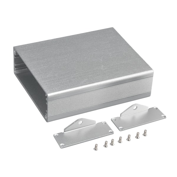 Aluminium Electric Box Waterproof Junction Enclosure Case Integrated for DIY Silver 24x64x80mm