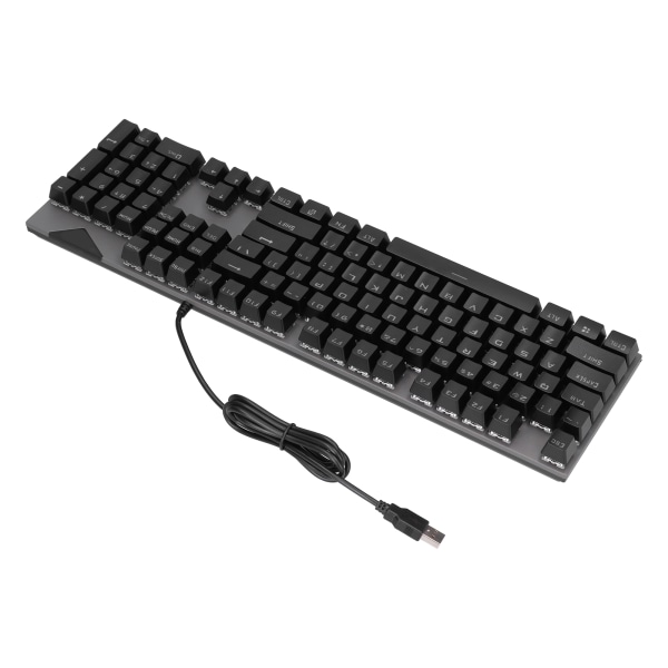 USB-tastatur Ergonomisk Komfortabel antiskli-design ABS metall 104 nøkler datamaskindeler for spillere
