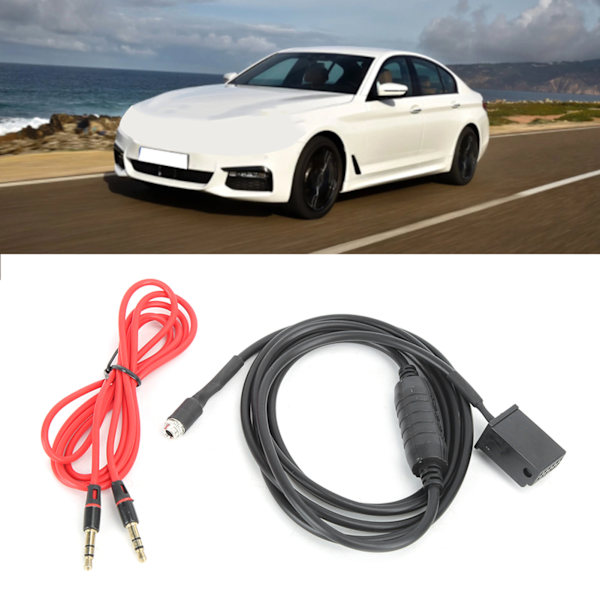 Bil AUX Inngang Adapter Kabel for Z4 E85 X3 E83 X5 E53 E39 E60 E61 E63 E64 Hunn 3.5mm Jack