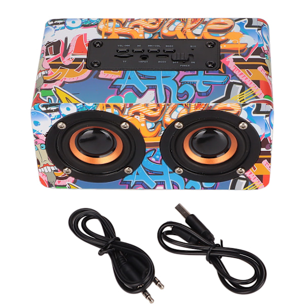 Bluetooth-högtalare med kraftig bas, USB-uppladdningsbar, stöd för minneskort, MP3, AUX-ingång, trådlös högtalare för hemfest, färgglad