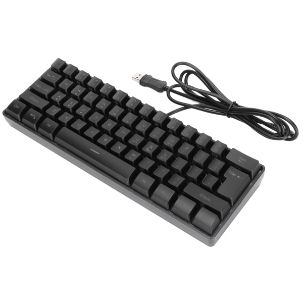 Gaming-tastatur Bærbart baggrundsbelyst 61 taster med kabel, sort USB-pc-tastatur til hjemmekontor-laptop Arbejdsspil