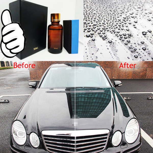 30ML Keramisk Belegg 9H Nano Hydrophobic Car Care Wax Crystal Kit