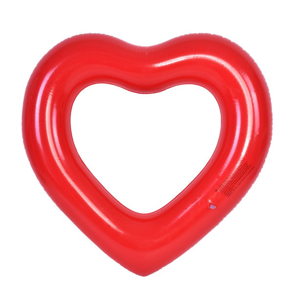 Nydelig hjerteformet oppblåsbar svømmebasseng flytering leketøy for barn voksne (rød)
