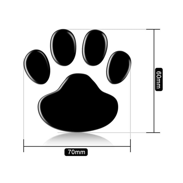 2 stk/sett Bilklistremerke Kult design Paw 3D Animal Dog Foot Prints Footprint Decal Bilklistremerker