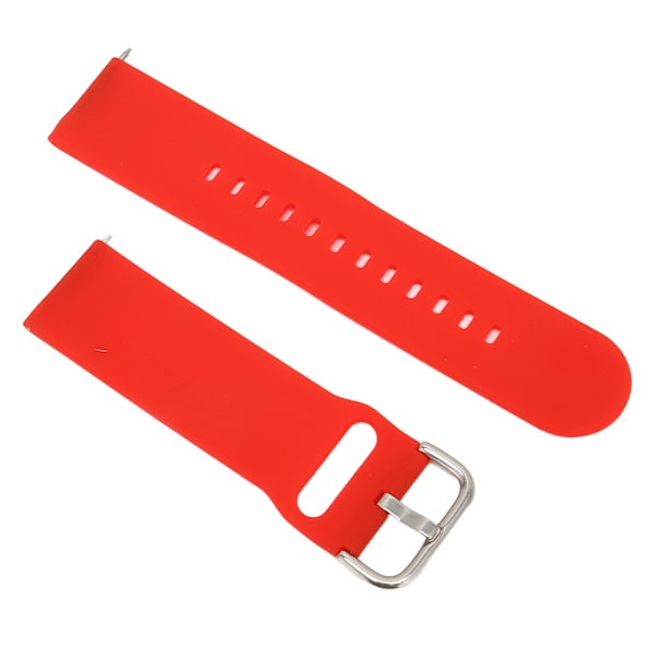 22mm Bløde Silikon Hurtigudløsningsremme til Huawei Watch 3/GT 3/2 Justerbar Silikon Urrem Rød