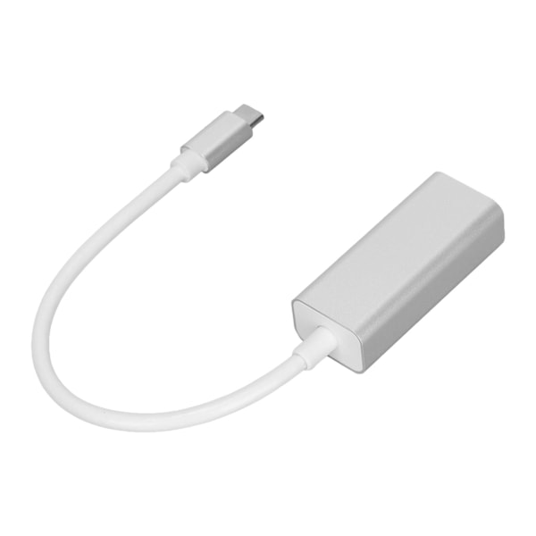 USB C - RJ45 Ethernet -sovitin Nopea Yhteys Ajurivapaa Hopea Type C - RJ45 Gigabit Ethernet -portti Kotiin ja Toimistoon