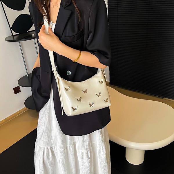 2024 Oversized Bucket Tote Taske Mode Stor Kapacitet Crossbody Taske Dametaske beige