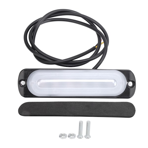 12V 6LED Sidomarkeringsljus Blinkande Varningssignal Lampa Vit Gul Belysning för Bil Lastbil