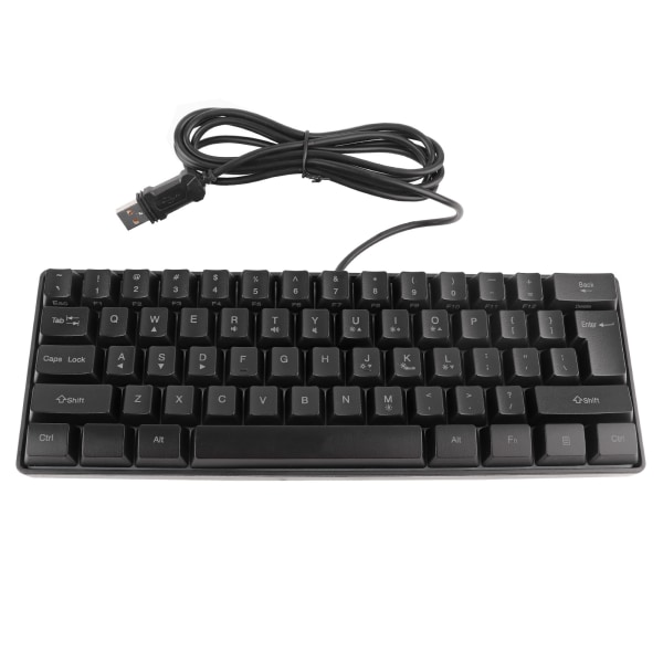HXSJ V700 Tangentbord USB RGB Bakgrundsbelysning Gaming Tangentbord med 61 nycklar för Laptop Desktop