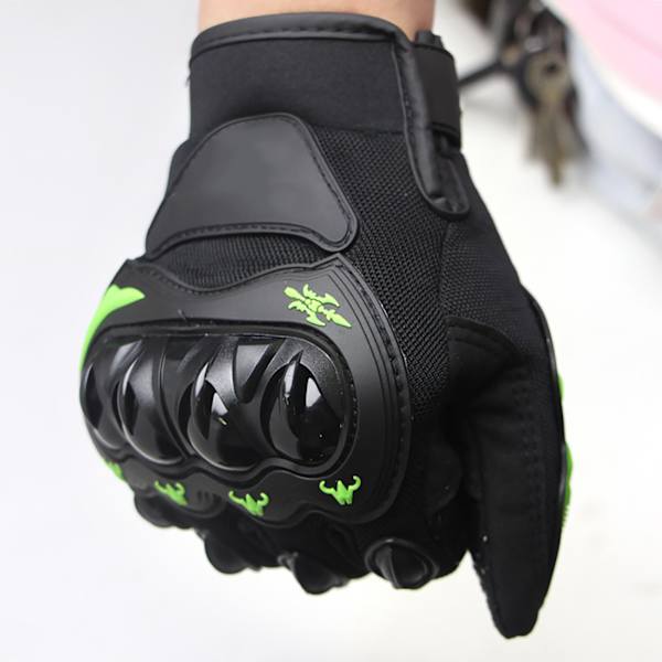Powersports Racing Full Finger Anti Slip Motorcykel Handskar XL Grön