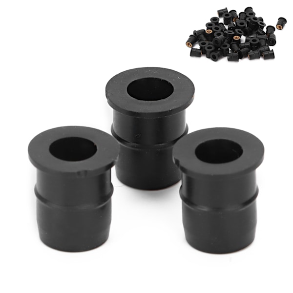 50 stk. Well Nut Gummi M6x0.8mm Modifikation til Motorcykler ATV'er Vindskærme Karosseri