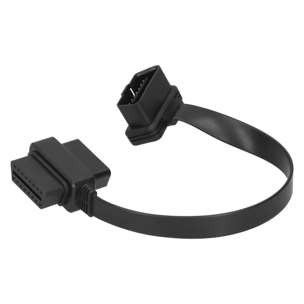 30 cm/11,8 tum Universal OBD2-förlängningskabel hane till hona sladd LS-formad armbåge automatisk diagnostikverktyg