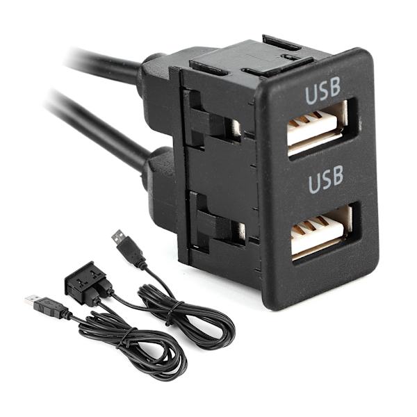 1,5 m Instrumentbräda Kabeladapter 2 Port Bilfäste Infälld Sladd för Lastbil Båt