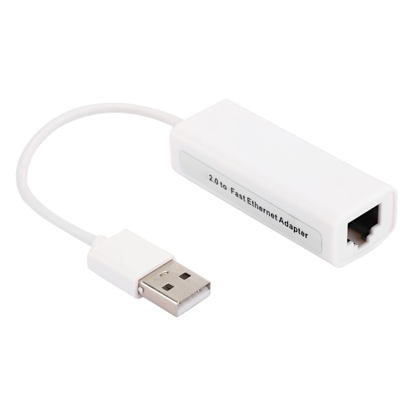 Hvit USB2.0 Ethernet-adapter - Høyhastighets eksternt nettverkskort med RTL8152B-chip