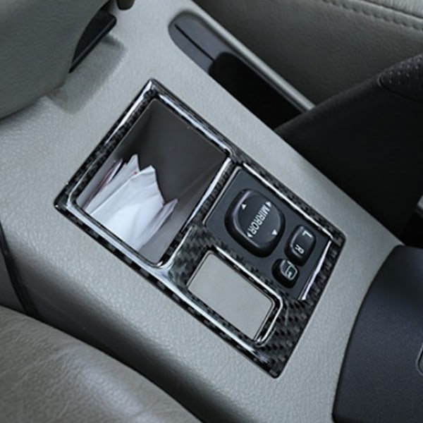 Kolfiber Sticker Justeringsram för Backspegelbrytare Passar Toyota RAV4 06-12