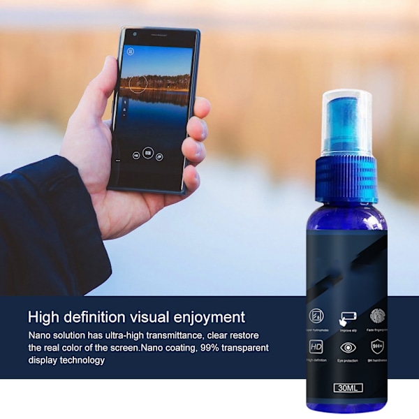 Anti-ridse 9H hårdhed Nano Væskebelægning Spray til mobiltelefonskærm