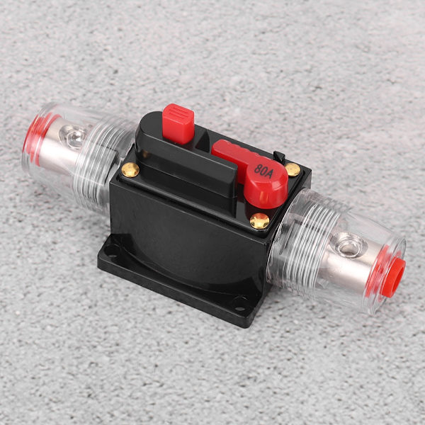 12-24V Bil Stereo Forsterker Reset Strømbryter Sikringsholder Biltilbehør 80A