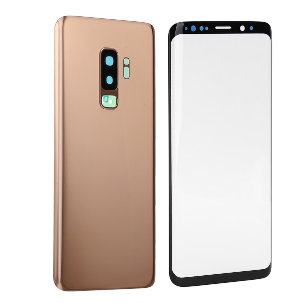 Telefon Bakre Bakre Cover Framskärm Set för Samsung S9+ G965 (Guld)