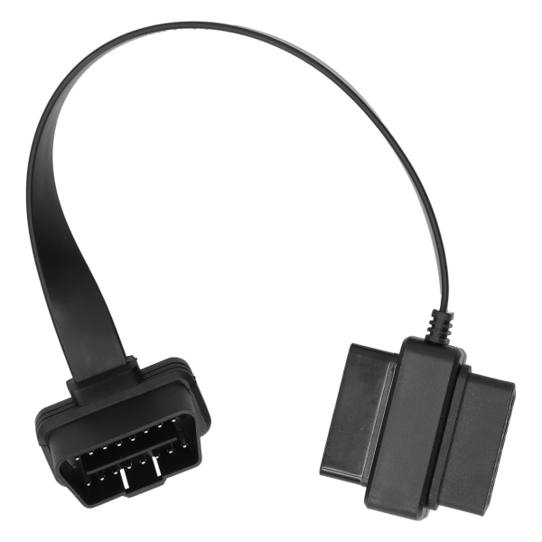 30 cm/11,8 tum Universal OBD2-förlängningskabel hane till hona sladd LS-formad armbåge automatisk diagnostikverktyg