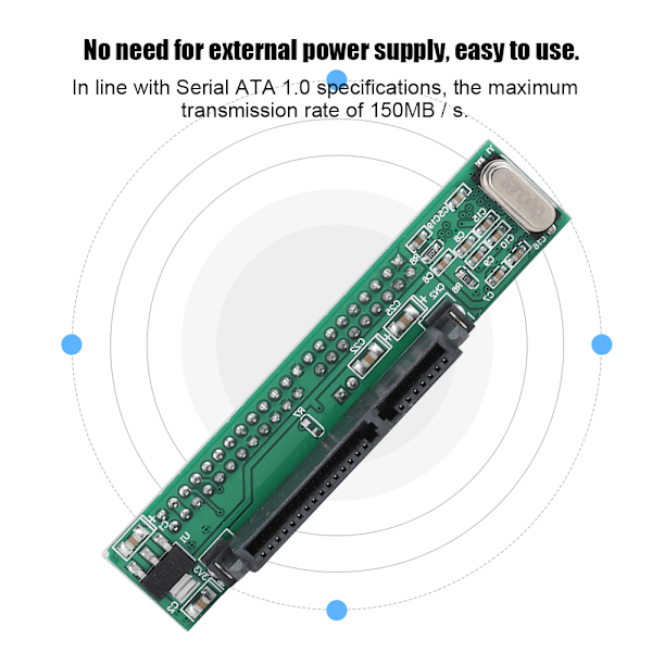 SATA-naaras IDE 44-nastainen urosadapterkort 2,5 tuuman kiintolevylle