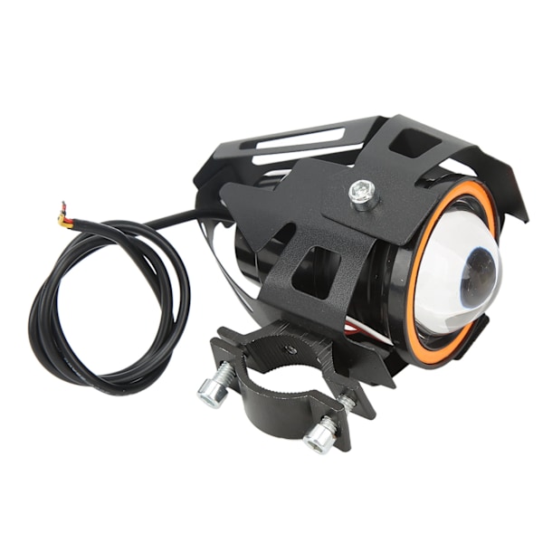 30W Motorsykkel LED-Spotlight med Angel Eye Høy/Lavstråle IP68 Vanntett 12‑60V Universal Kjørelys Rød Lys